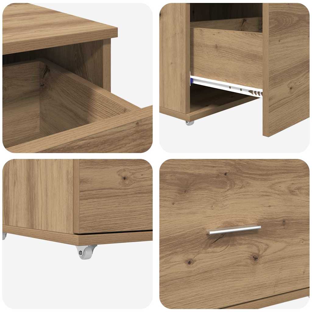 Desk Artisan Oak 131.5 x 50 x 106.5 cm Engineered Wood
