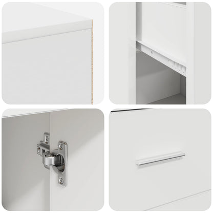 Corner Desk with Drawer White 102 x 88 x 75 cm