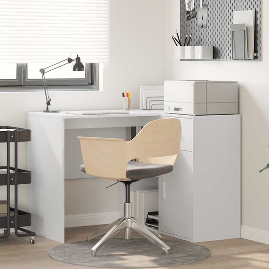 Corner Desk with Drawer White 102 x 88 x 75 cm