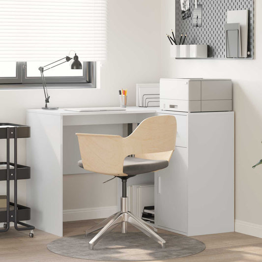 Corner Desk with Drawer with Shelf White 102 x 88 x 75 cm