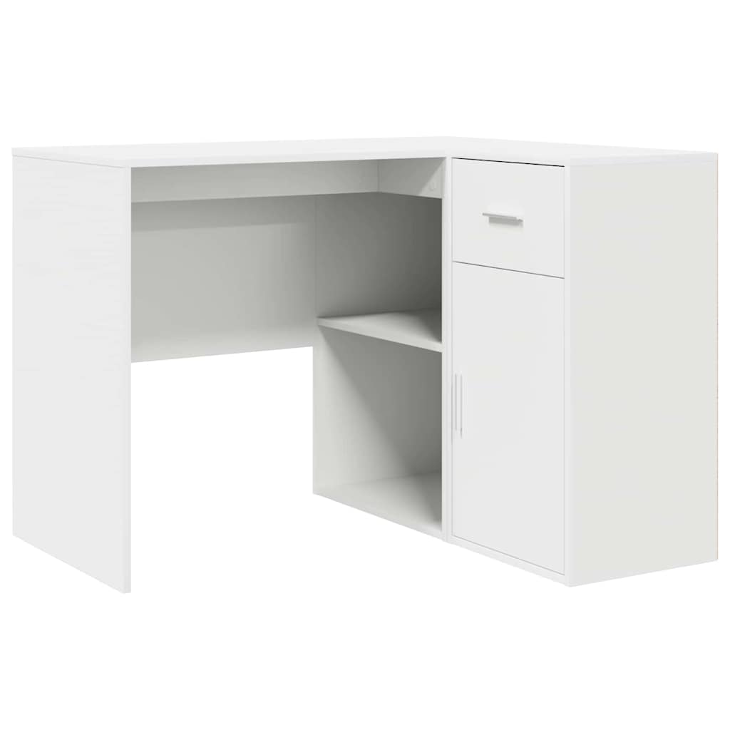 Corner Desk with Drawer White 102 x 88 x 75 cm
