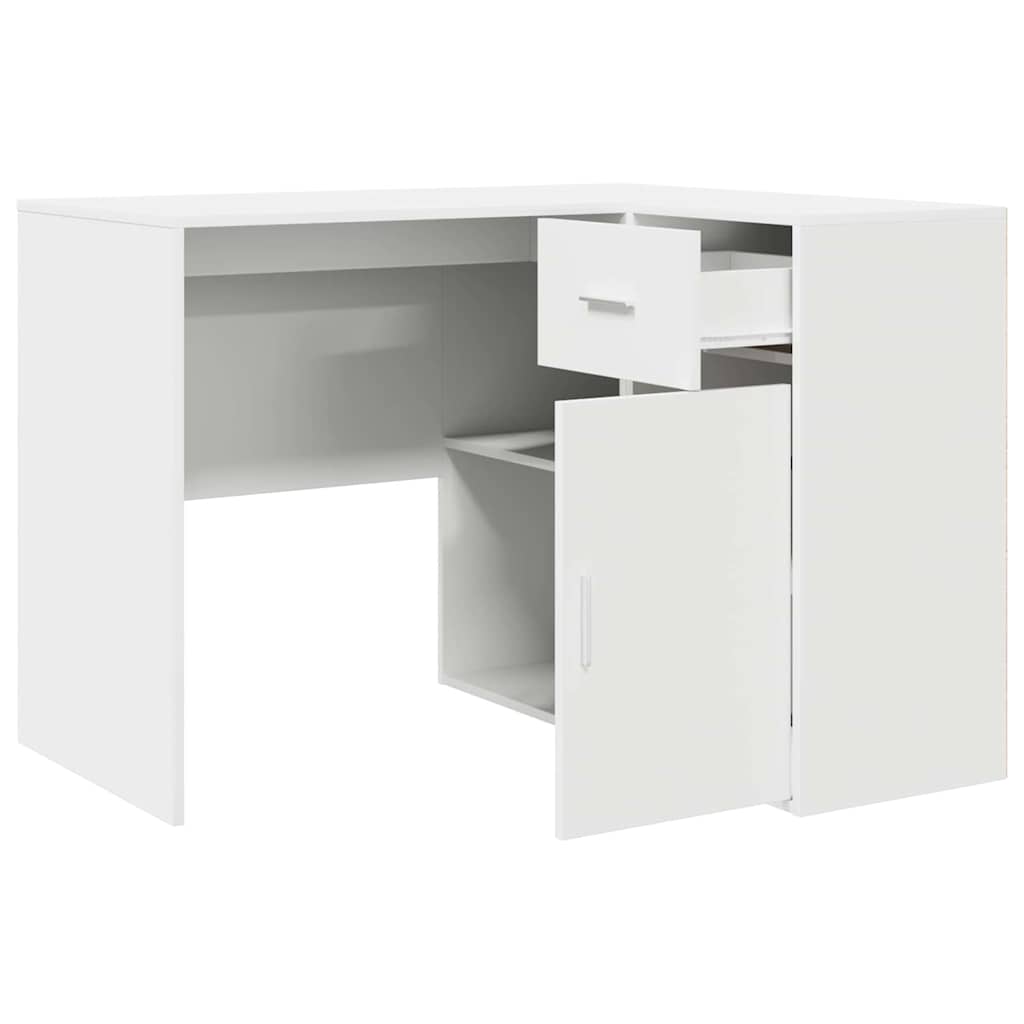 Corner Desk with Drawer White 102 x 88 x 75 cm