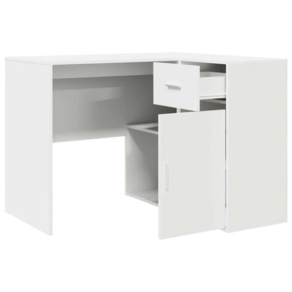 Corner Desk with Drawer White 102 x 88 x 75 cm