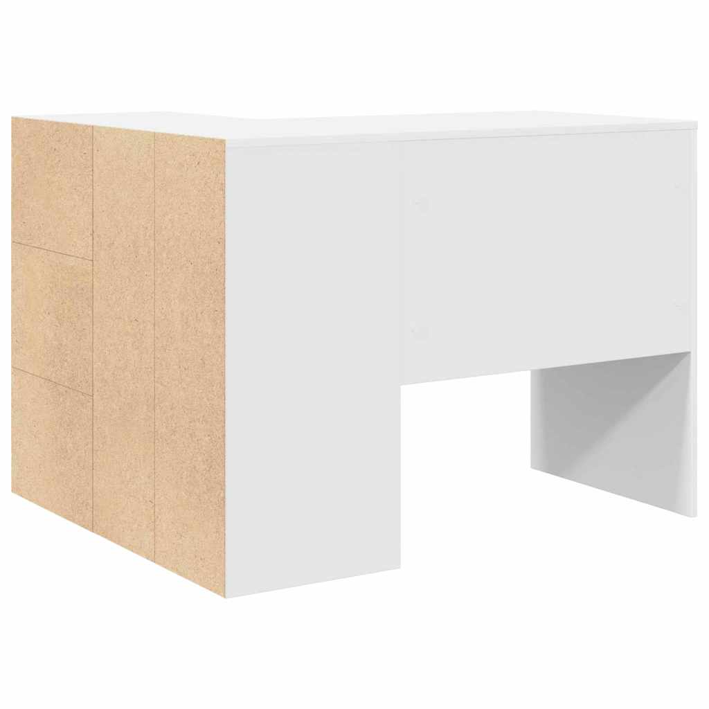 Corner Desk with Drawer White 102 x 88 x 75 cm