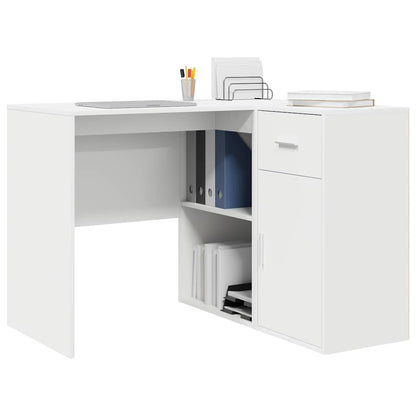 Corner Desk with Drawer White 102 x 88 x 75 cm