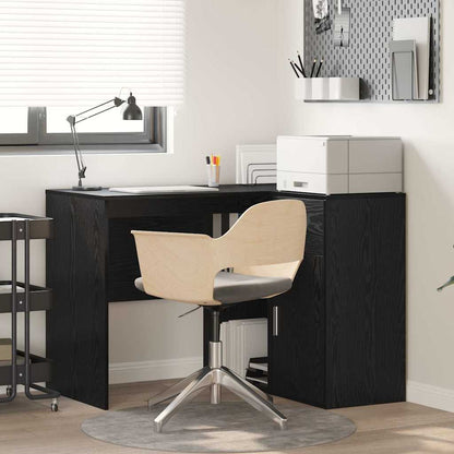 Corner Desk with Drawer Black Oak 102 x 88 x 75 cm
