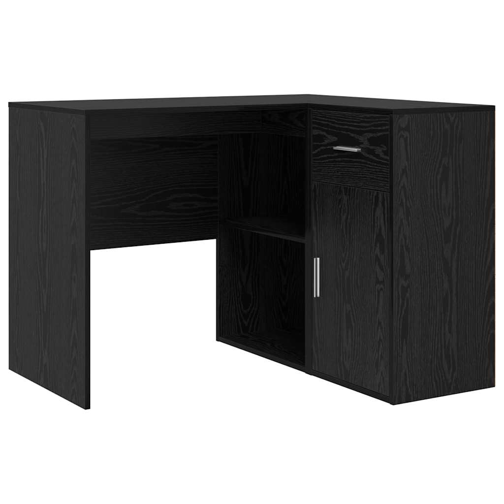 Corner Desk with Drawer Black Oak 102 x 88 x 75 cm