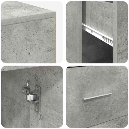 Corner Desk with Drawer Concrete Grey 102 x 88 x 75 cm
