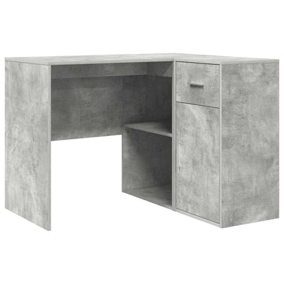 Corner Desk with Drawer Concrete Grey 102 x 88 x 75 cm