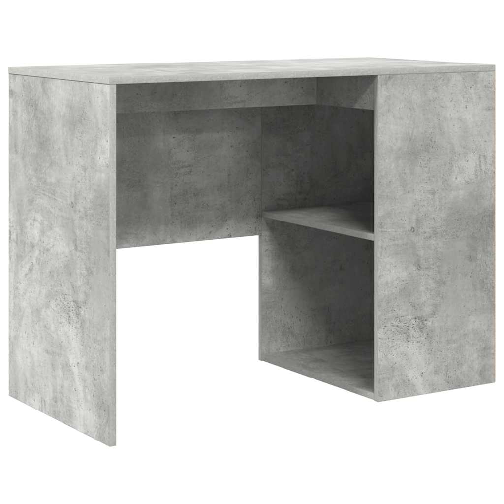 Corner Desk with Drawer Concrete Grey 102 x 88 x 75 cm