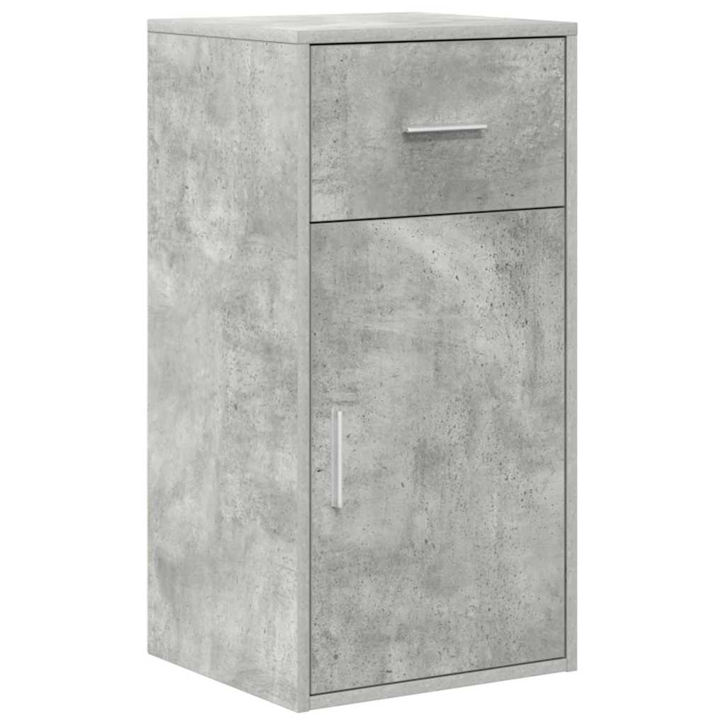 Corner Desk with Drawer Concrete Grey 102 x 88 x 75 cm