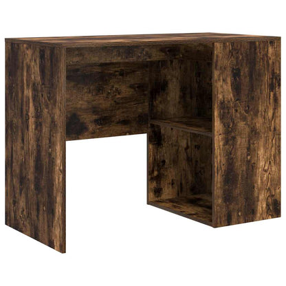 Corner Desk with Drawer Smoked Oak 102 x 88 x 75 cm