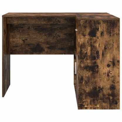 Corner Desk with Drawer Smoked Oak 102 x 88 x 75 cm