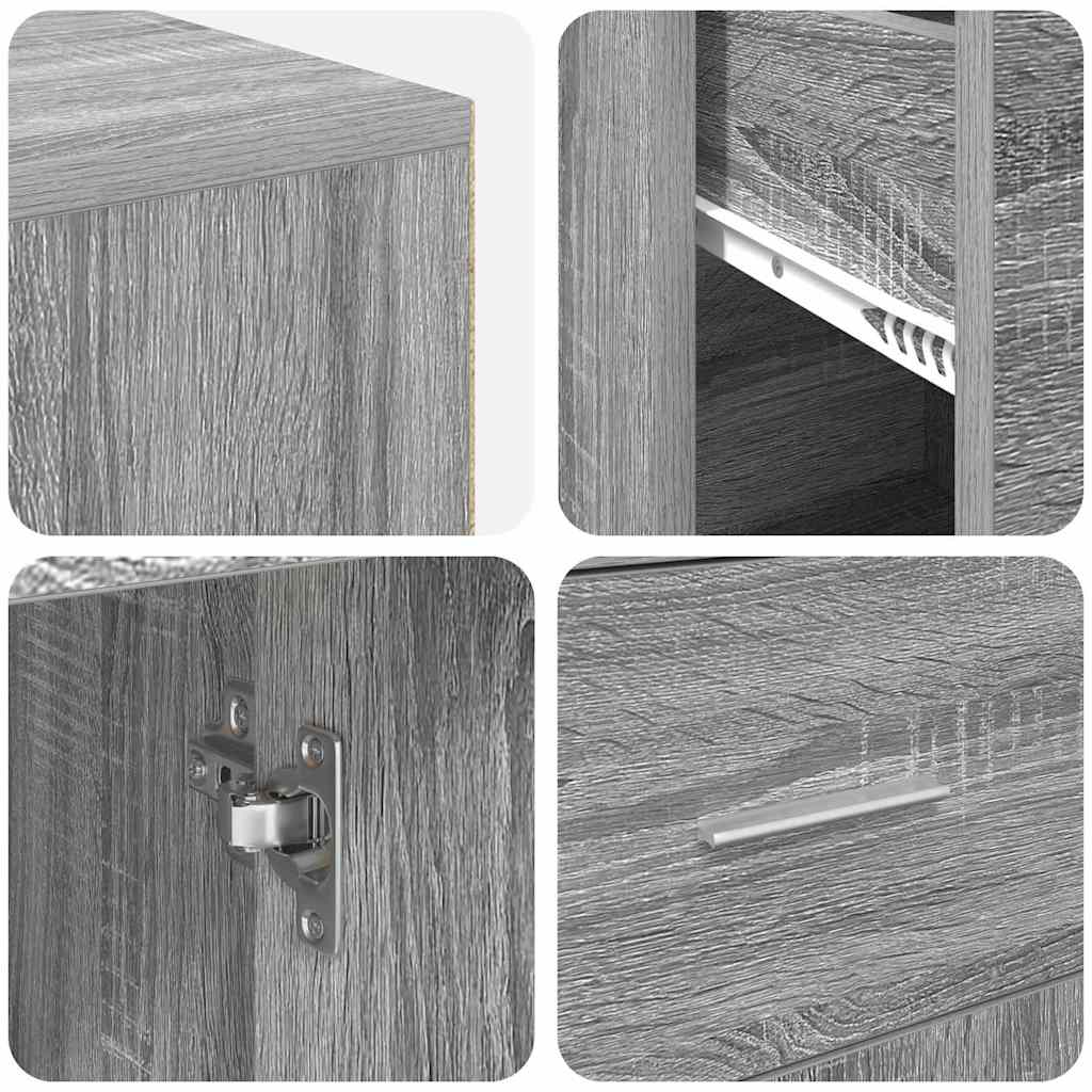 Corner Desk with Drawer Grey Sonoma 102 x 88 x 75 cm