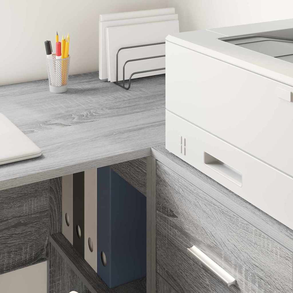 Corner Desk with Drawer Grey Sonoma 102 x 88 x 75 cm