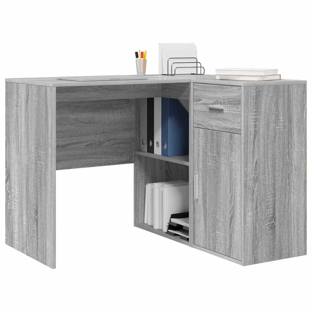 Corner Desk with Drawer Grey Sonoma 102 x 88 x 75 cm