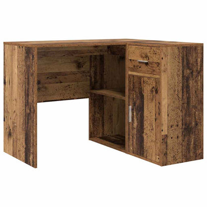 Corner Desk with Drawer Old Wood 102 x 88 x 75 cm