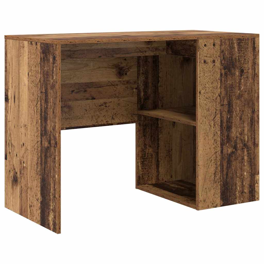 Corner Desk with Drawer Old Wood 102 x 88 x 75 cm