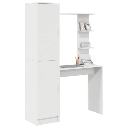Desk White 113.5 x 39 x 168 cm 2 pcs