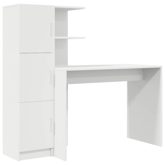 Desk White 133.5 x 50 x 124 cm 2 pcs