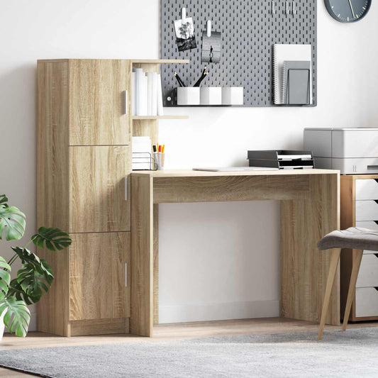 Desk Sonoma Oak 133.5 x 50 x 124 cm 2 pcs