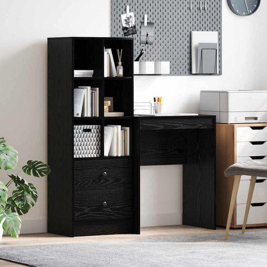 Desk Black Oak 105.5 x 34 x 127 cm 2 pcs