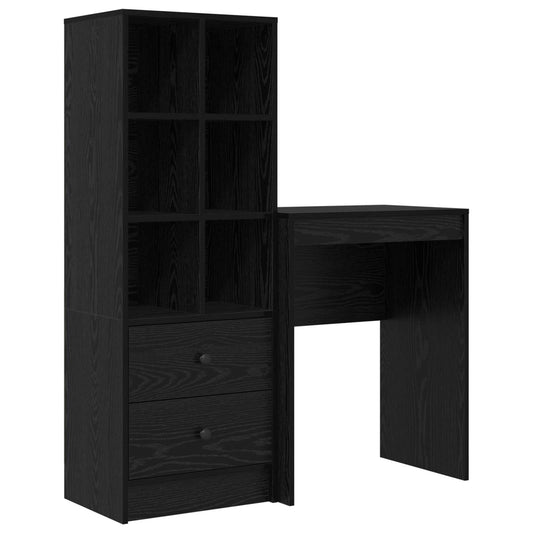 Desk Black Oak 105.5 x 34 x 127 cm 2 pcs