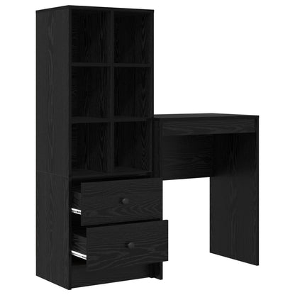Desk Black Oak 105.5 x 34 x 127 cm 2 pcs