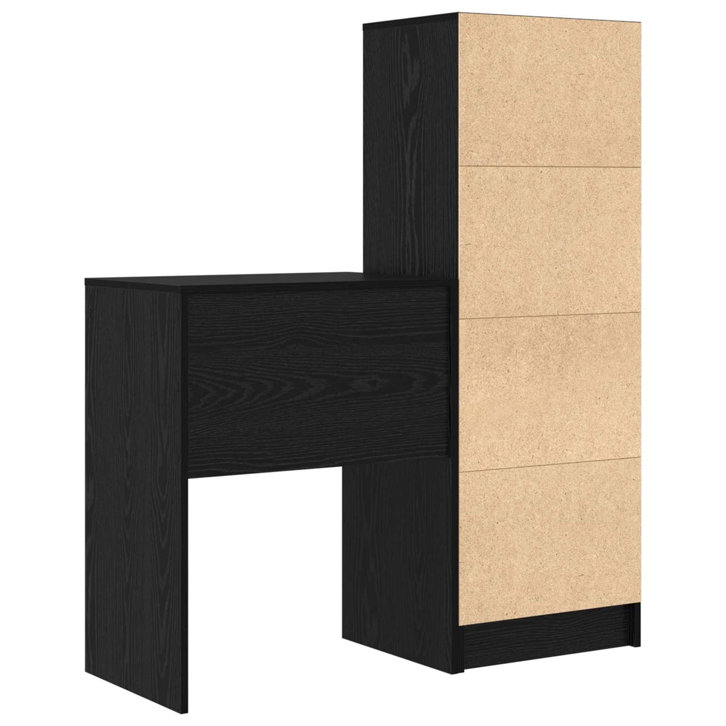 Desk Black Oak 105.5 x 34 x 127 cm 2 pcs