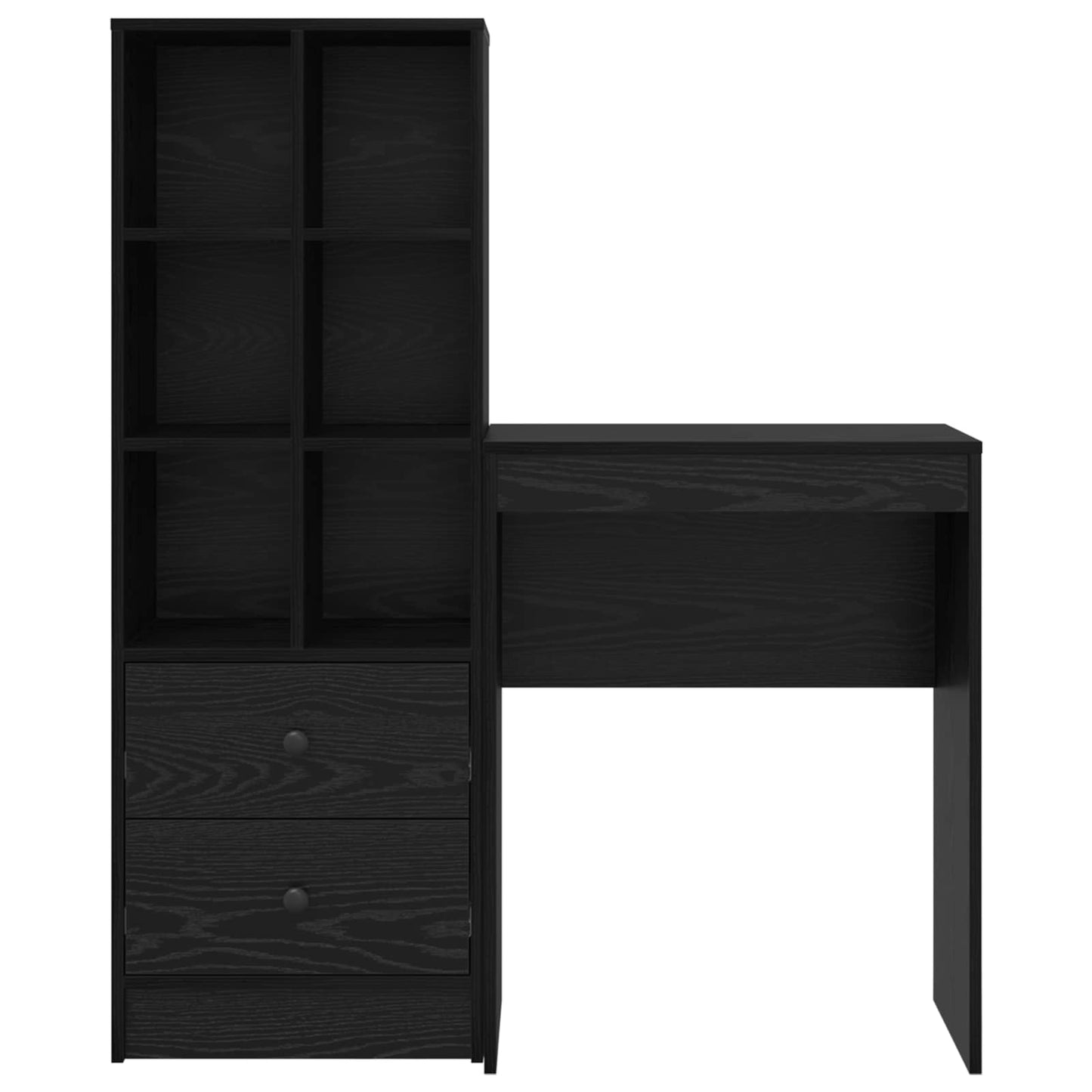 Desk Black Oak 105.5 x 34 x 127 cm 2 pcs