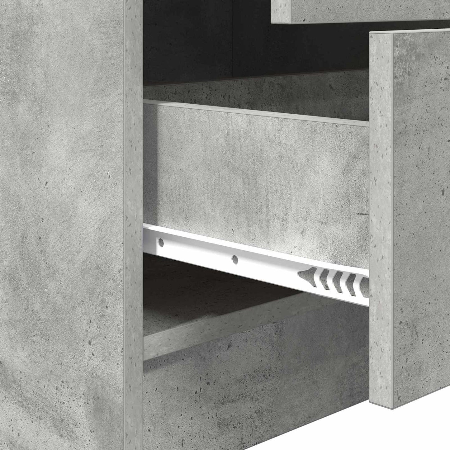 Desk with Drawer with Shelf with Storage 2 pcs Concrete Grey