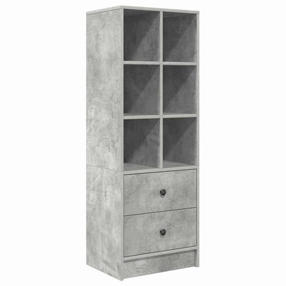 Desk with Drawer with Shelf with Storage 2 pcs Concrete Grey