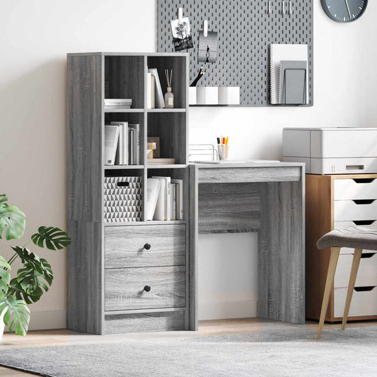 Desk Grey Sonoma 105.5 x 34 x 127 cm 2 pcs