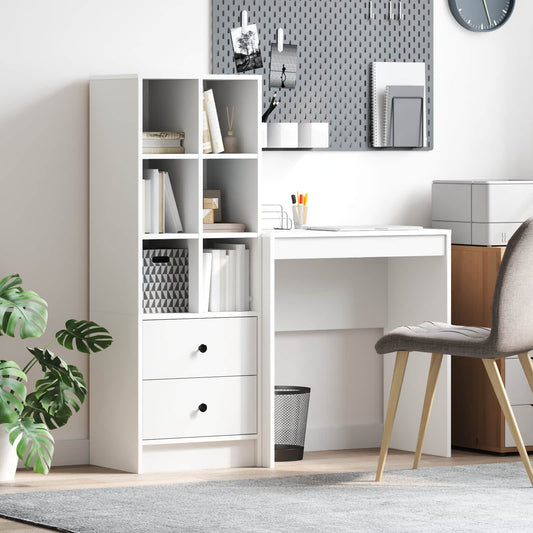 Desk White 115.5 x 40 x 127 cm 2 pcs