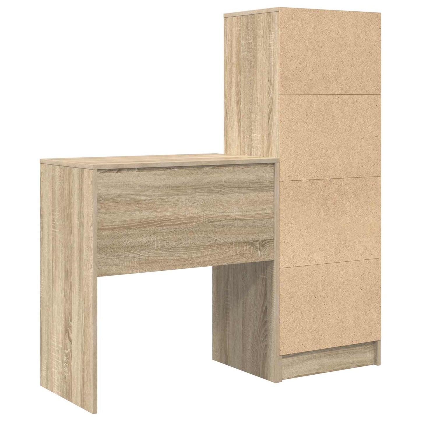 Desk with Drawer with Shelf with Storage 2 pcs Sonoma Oak