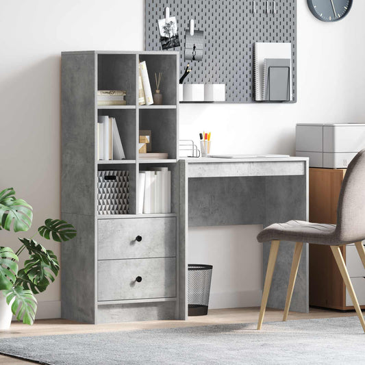 Desk Concrete Grey 115.5 x 40 x 127 cm 2 pcs