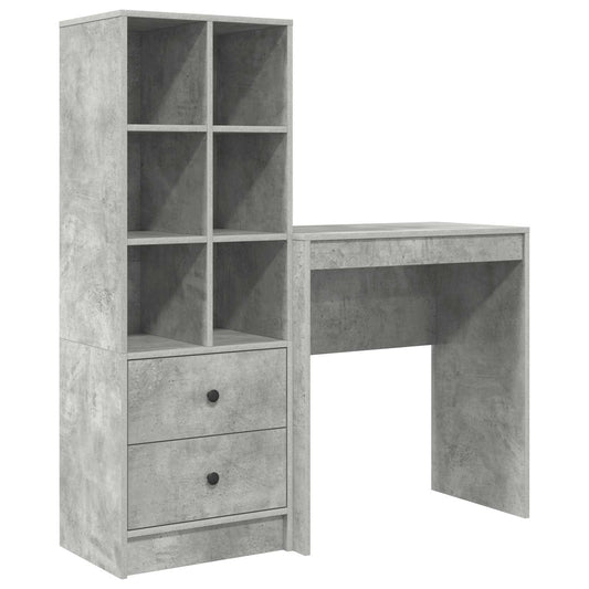 Desk Concrete Grey 115.5 x 40 x 127 cm 2 pcs