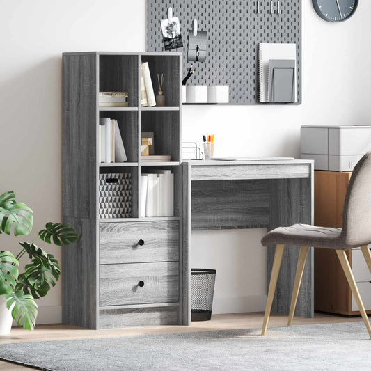 Desk Grey Sonoma 115.5 x 40 x 127 cm 2 pcs