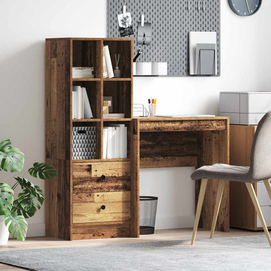 Desk Old Wood 115.5 x 40 x 127 cm 2 pcs