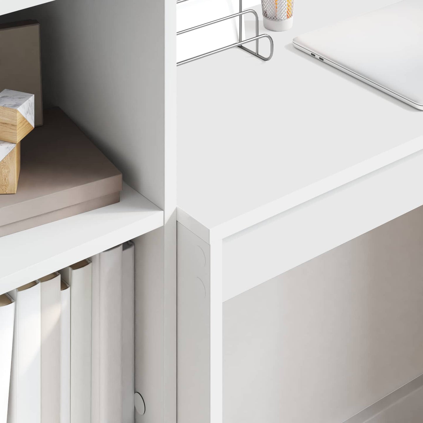 Desk White 125.5 x 40 x 127 cm 2 pcs
