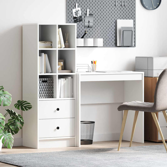 Desk White 125.5 x 40 x 127 cm 2 pcs