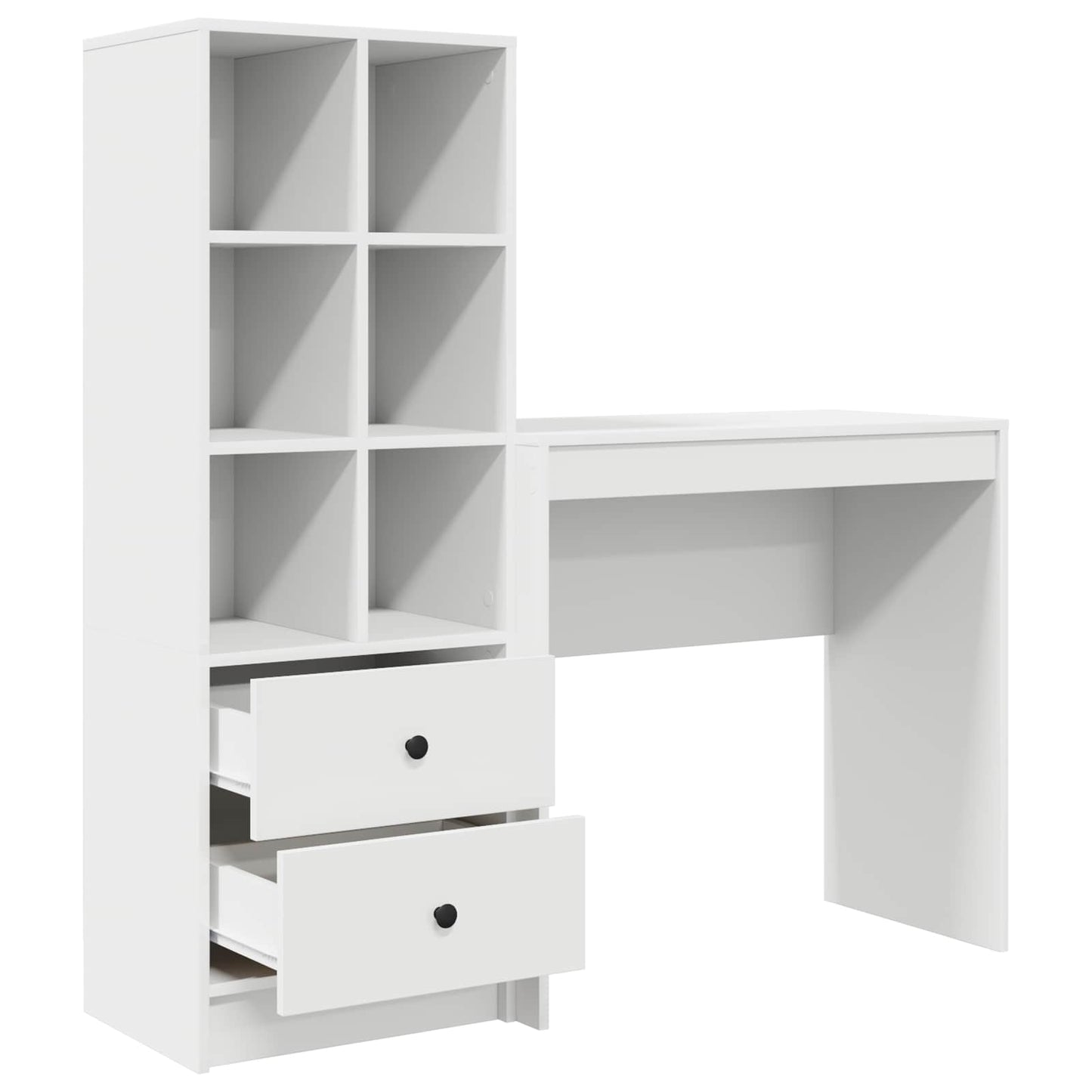 Desk White 125.5 x 40 x 127 cm 2 pcs