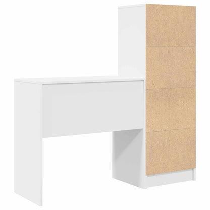 Desk White 125.5 x 40 x 127 cm 2 pcs