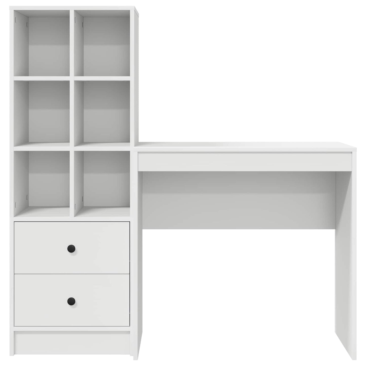 Desk White 125.5 x 40 x 127 cm 2 pcs