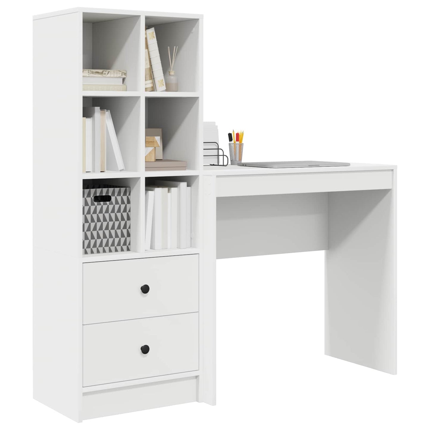 Desk White 125.5 x 40 x 127 cm 2 pcs