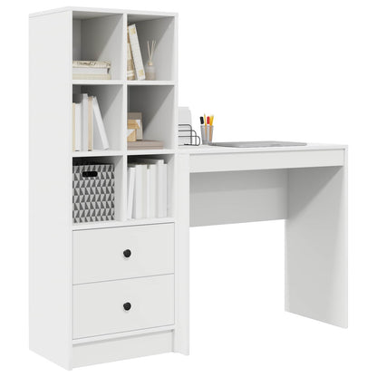 Desk White 125.5 x 40 x 127 cm 2 pcs