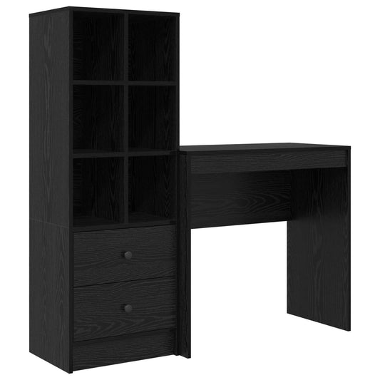 Desk Black Oak 125.5 x 40 x 127 cm 2 pcs