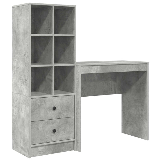 Desk Concrete Grey 125.5 x 40 x 127 cm 2 pcs
