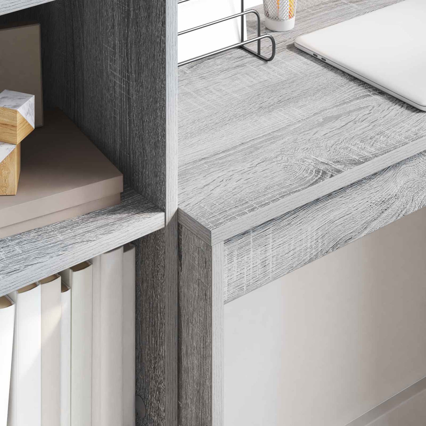 Desk Grey Sonoma 125.5 x 40 x 127 cm 2 pcs