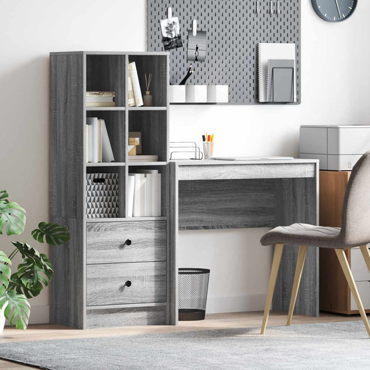 Desk Grey Sonoma 125.5 x 40 x 127 cm 2 pcs